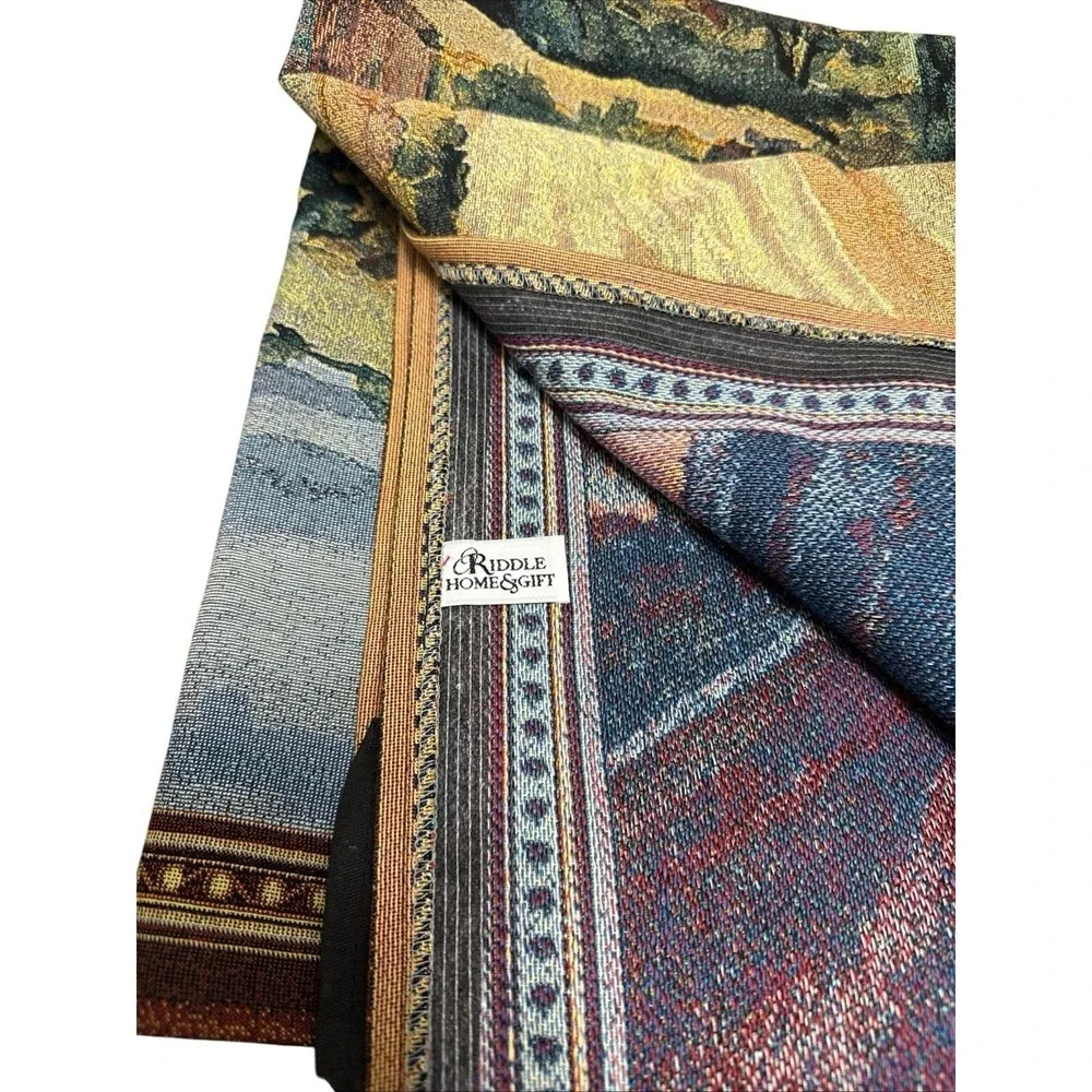 Riddle Home & Gift French Tapestry Rod Pocket Wall Hanging Tuscan‎ Landscape